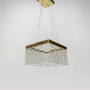 Изображение Неймовірна кришталева квадратна люстра з золотим обводком h35 ИМ Light-Deco 2 