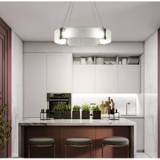 Дизайнерська LED люстра з фактурним склом