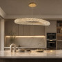 Зображення Преміальна золота овальна люстра із прозорим кришталем 80 см ИМ Light-Deco 6 