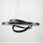 Зображення Чорна LED люстра на 3 кільця з хромованою смужкою ИМ Light-Deco 1 