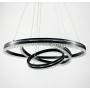 Зображення Чорна LED люстра на 3 кільця з хромованою смужкою ИМ Light-Deco 