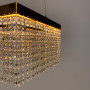 Изображение Неймовірна кришталева квадратна люстра з золотим обводком h25 ИМ Light-Deco 4 