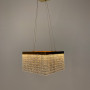Изображение Неймовірна кришталева квадратна люстра з золотим обводком h25 ИМ Light-Deco 