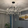 Изображение Розкішна люстра в хромі з скляними підвісами Ø 80 см ИМ Light-Deco 4 
