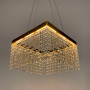 Изображение Неймовірна кришталева квадратна люстра з золотим обводком h25 ИМ Light-Deco 3 
