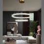 Изображение Неймовірна кришталева латунна підвісна люстра Ø 60+40 см ИМ Light-Deco 6 