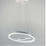 Изображение Біла LED люстра на 2 кільця з хромованою смужкою ИМ Light-Deco 