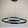 Зображення LED люстра кольору coffee на 3 кільця з золотистою смужкою ИМ Light-Deco 3 