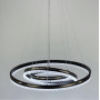 Зображення LED люстра кольору coffee на 3 кільця з золотистою смужкою ИМ Light-Deco 