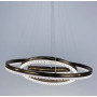 Зображення LED люстра кольору coffee на 3 кільця з золотистою смужкою ИМ Light-Deco 4 