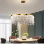 Изображение Неймовірна кришталева люстра з золотим обводком h25 ИМ Light-Deco 5 