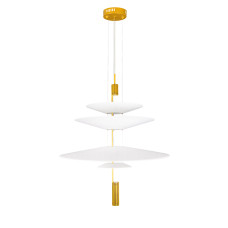 Люстра підвісна світлодіодна декоративна Levistella 792D1183 (360+500+680+215) AB бронза + білий