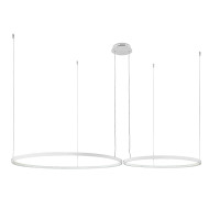 Люстра підвісна світлодіодна LED кільця Levistella 7529832-2B WHITE LED (600+800) біла