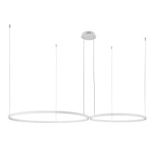Люстра підвісна світлодіодна LED кільця Levistella 7529832-2B WHITE LED (600+800) біла