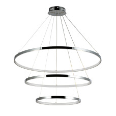Люстра підвісна світлодіодна LED кільця Levistella 7529832-3A CHROME LED (400+600+800) хром