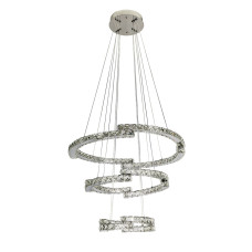 Люстра підвісна світлодіодні кільця, кришталева Levistella 802L8517 CH хром