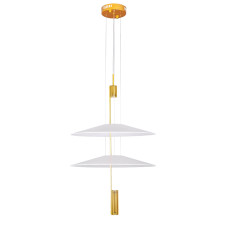 Люстра підвісна світлодіодна декоративна Levistella 792D1183 (500+500) AB бронза, плафон білий