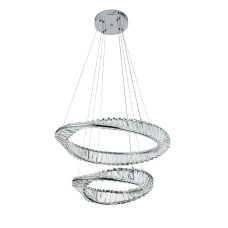 Люстра підвісна кришталева, LED кільця Levistella 799L8812 (600+400) CH хром