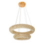 Зображення Люстра підвісна світлодіодна кришталева LED кільця Levistella 7897200 (600+400) GD золото ИМ Light-Deco 
