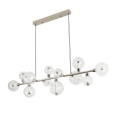 Люстра подвесная светодиодная LED Levistella 788P10108-12 CH+CL хром, плафон прозрачный