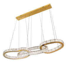 Люстра підвісна світлодіодні кільця, кришталева Levistella 802L7917 GD золото