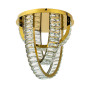 Зображення Люстра стельова кришталева світлодіодна LED Levistella 790L1051 (400) золото ИМ Light-Deco 