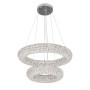 Зображення Люстра підвісна світлодіодна кришталева LED кільця Levistella 7897200 (600+400) CH хром ИМ Light-Deco 