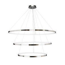 Люстра підвісна світлодіодна LED кільця Levistella 7529832-3A CHROME LED (600+800+1000) хром