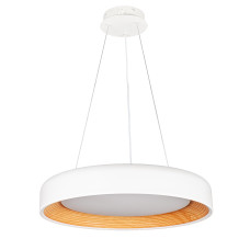 Люстра подвесная светодиодная LED Levistella 781P3955 (500) WH+LWD белая + светлое дерево