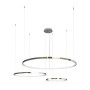 Зображення Люстра підвісна світлодіодна LED кільця Levistella 7529832-3B CHROME LED (400+600+800) хром ИМ Light-Deco 