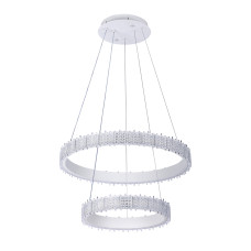 Люстра підвісна світлодіодна LED кільця Levistella 7875129 (400+600) WH біла