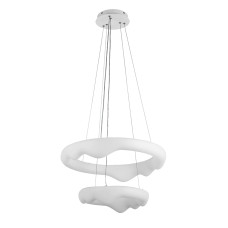Люстра підвісна світлодіодна, LED кільце Levistella 797MD6002 (500+330) біла