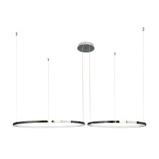 Люстра підвісна світлодіодна LED кільця Levistella 7529832-2B CHROME LED (600+800) хром
