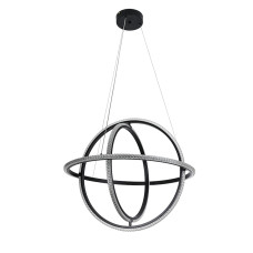 Люстра підвісна світлодіодна, LED кільця Levistella 799L8703D-3 (600) BK чорна