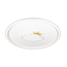 Люстра потолочная светодиодная "корона" LED без пульта Levistella 7871059 WH+GD белая + золото
