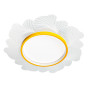 Изображение Люстра потолочная светодиодная LED без пульта Levistella 7871040 GD белая + золото ИМ Light-Deco 