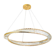 Люстра подвесная хрустальная, LED кольцо Levistella 799L8801 (800) FGD золото