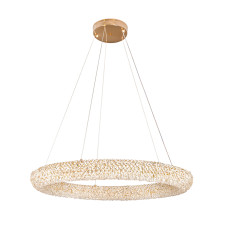 Люстра підвісна світлодіодна кришталева LED кільце Levistella 7897200 (800) GD золото