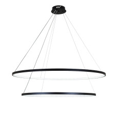 Люстра підвісна світлодіодна LED кільце Levistella 7529832-2A BLACK LED (800+1000) чорна