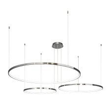 Люстра підвісна світлодіодна LED кільця Levistella 7529832-3B CHROME LED (600+800+1000) хром