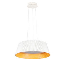 Люстра подвесная светодиодная LED Levistella 781P2917 (460) WH+LWD белая + светлое дерево