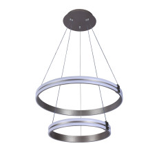 Люстра підвісна світлодіодна LED кільця Levistella 7871220 (400+600) CF сріблястий