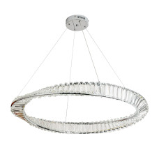 Люстра подвесная хрустальная, LED кольцо Levistella 799L8801 (800) CH хром