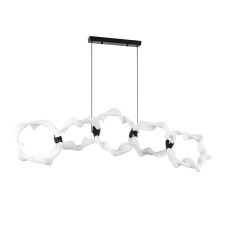 Люстра підвісна світлодіодна LED кільця Levistella 7813170-5 BK чорна