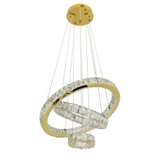 Люстра підвісна світлодіодні кільця, кришталева Levistella 802L700 GD золото