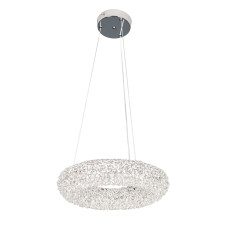 Люстра підвісна світлодіодна кришталева LED кільце Levistella 7897200 (400) CH хром