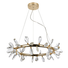 Люстра підвісна світлодіодна LED Levistella 7856601-42 (700)FGD+CL золото, прозорий плафон