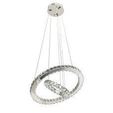 Люстра підвісна світлодіодні кільця, кришталева Levistella 802L7162 CH хром