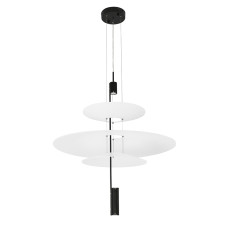 Люстра підвісна світлодіодна декоративна Levistella 792D1183 (360+680+360) BK чорна