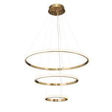 Люстра підвісна світлодіодна у вигляді кілець Levistella 7521017 GAB бронза